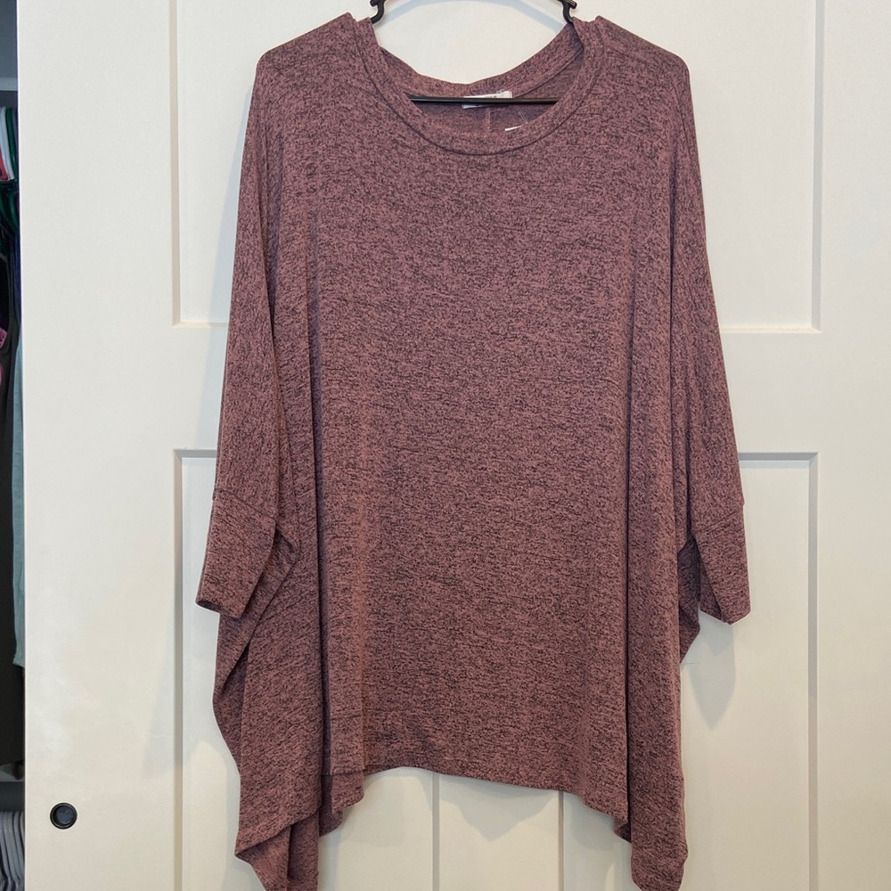 Cherish Relaxed Scoop-Neck Tunic in Mauve Heather